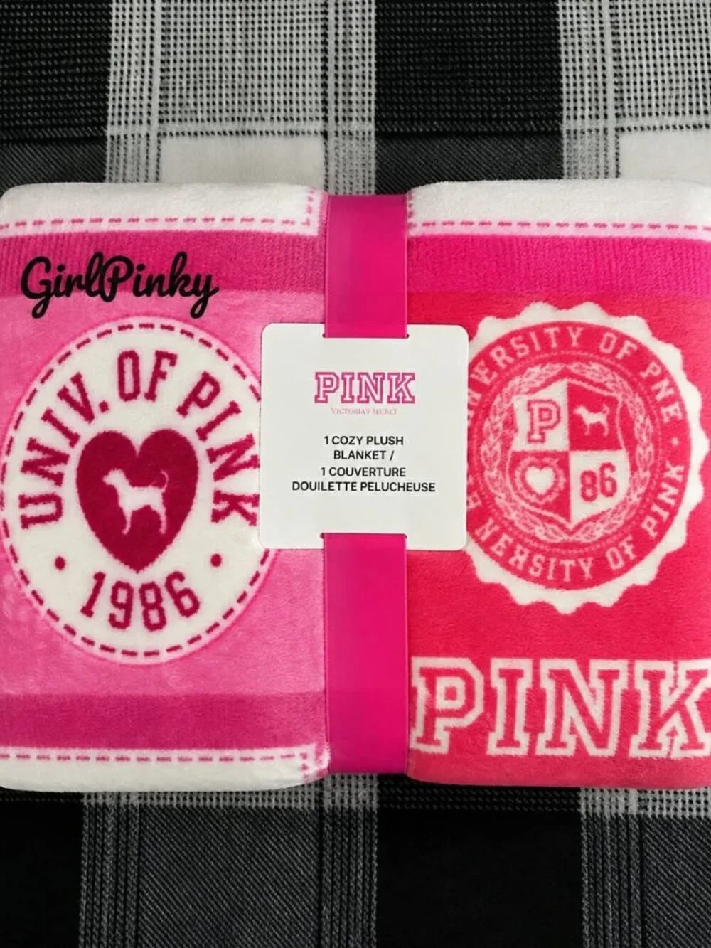VS PINK COLORBLOCK COZY PLUSH BLANKET PINK FRIDAY 2026 LIMITED EDITION